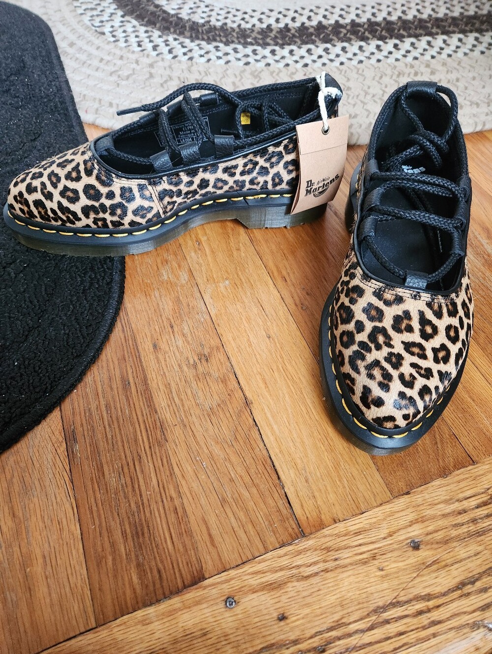 Dr. Martens Elphie II Leopard Hair On Ballet Flats